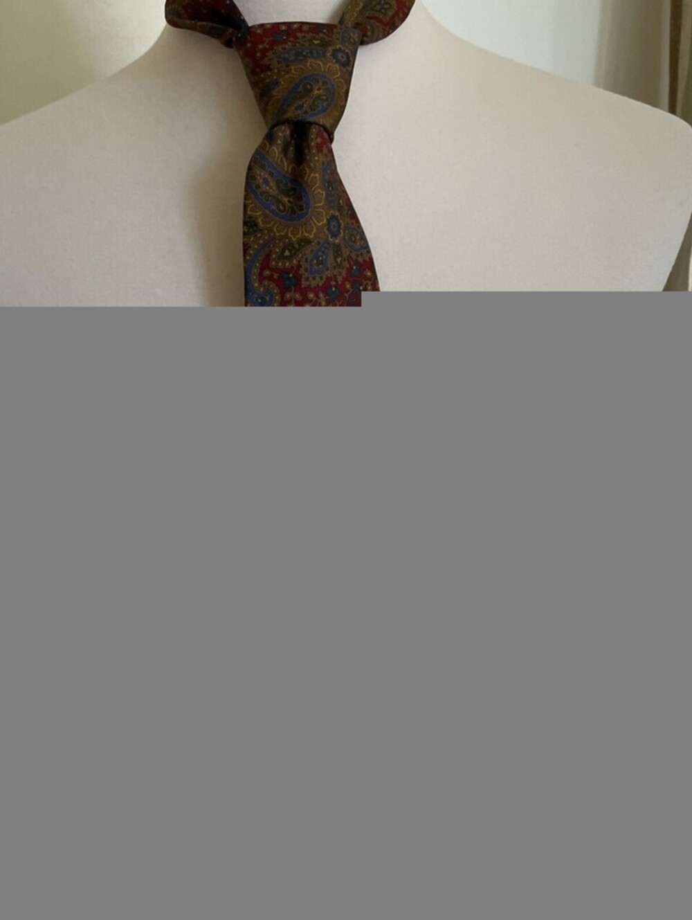 Faconnable Tie Silk Made In Italy Red Blue Paisley One Size
